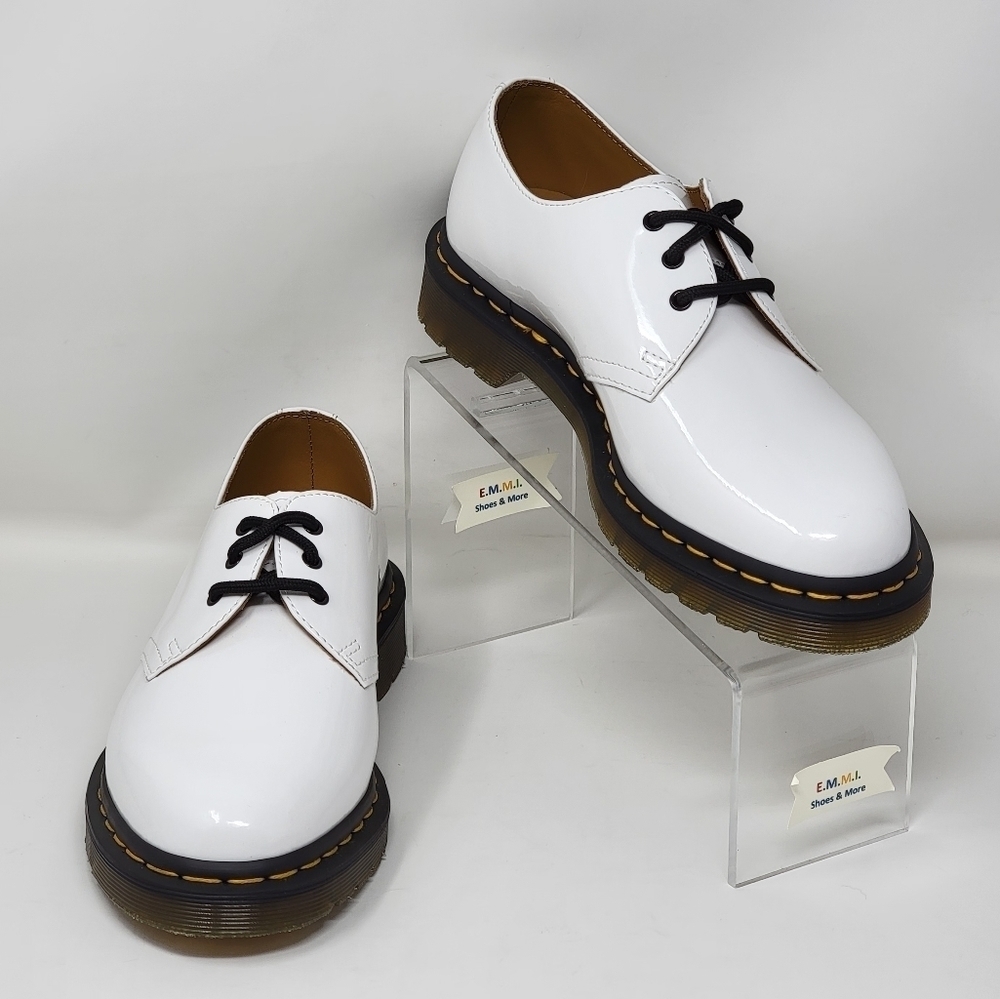 Dr. Martens 1461 Patent Leather Lamper Oxfords Shoes Womens Sz 9 26754 White New - Picture 3 of 11